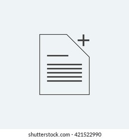 Add Document Icon The Line Art