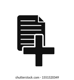 Add document icon. New trendy add document vector illustration symbol