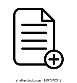 Add document icon outline vector design