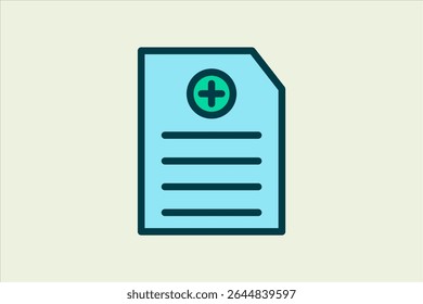 Add Document icon. icon related to UI elements. suitable for web site, app, user interfaces,element, printable etc. flat line icon style. simple vector design editable