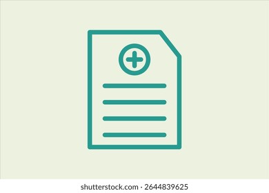 Add Document icon. icon related to UI elements. suitable for web site, app, user interfaces,element, printable etc. line icon style. simple vector design editable