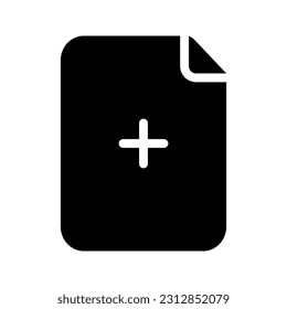 Add document icon. sign for mobile concept and web design. vector illustration