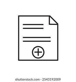 Add document icon. simple vecor icon.