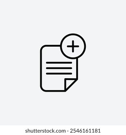 Ícone Adicionar documento na linha de traçado.