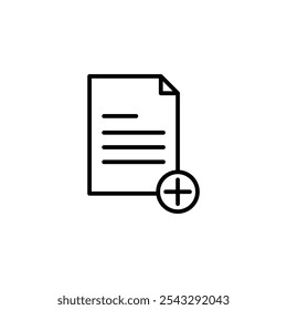 Add document icon symbol collection on white background.