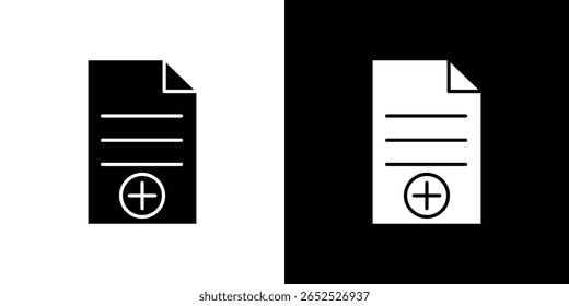 Add document icon symbol collection. Flat vector stock illustration.