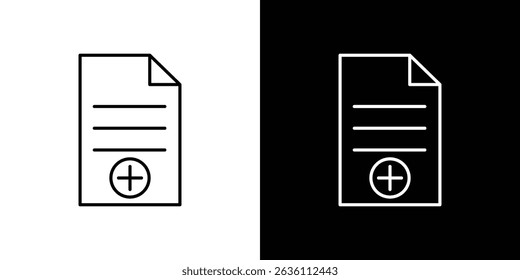 Adicione o conceito de símbolo de ícone de documento para design gráfico, site, UI. EPS