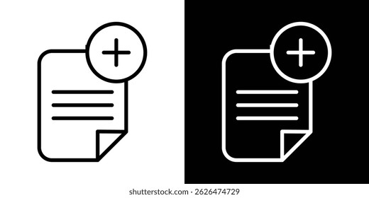 Add document icon symbol template for graphic and web design