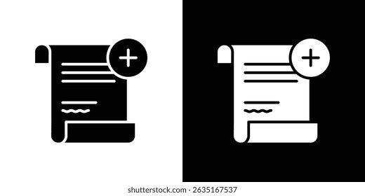 Add document icon symbols. Vector illustration.