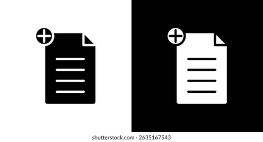 Add document icon symbols. Vector illustration.