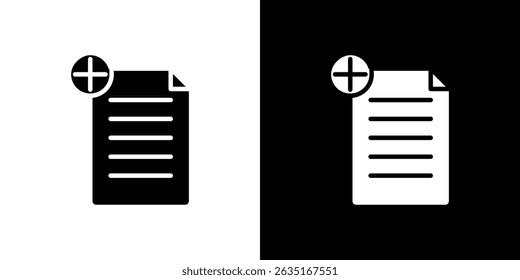 Add document icon symbols. Vector illustration.