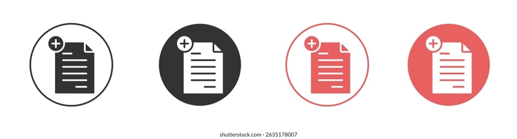 Add document icon vector design template simple and clean style