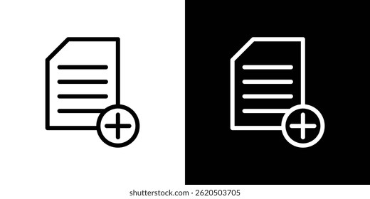 Add document icon vector, illustration logo template in trendy style