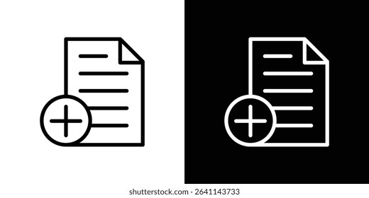 Add document icon vector simple element illustration editable