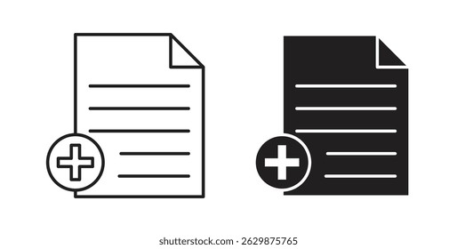 Add document icons for app UI designs on white background