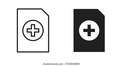 Adicionar design de logotipo de ícones de documento, Ícones de pictograma