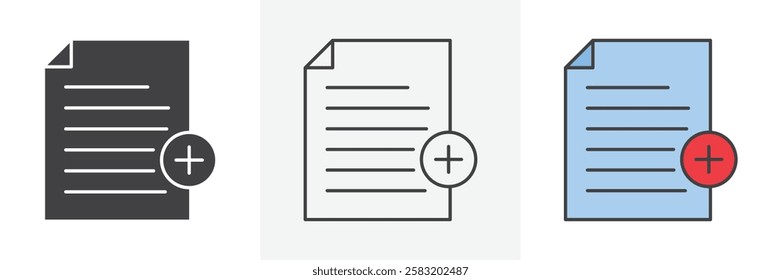Add document icons pack for website designs
