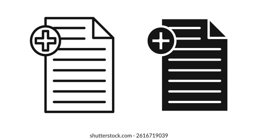 Add document icons set for website design