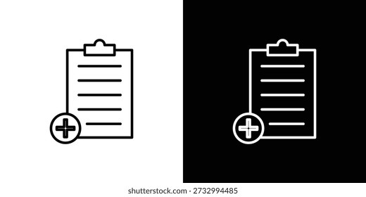Add document icons symbols. Collection of simple black icons