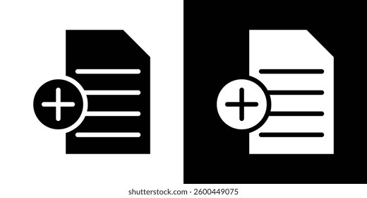 Add document icons vectors set in solid style.