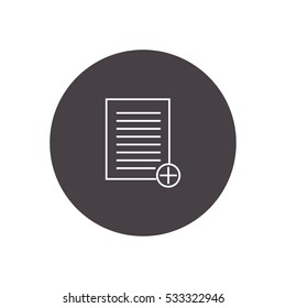 add document outline icon illustration, can be used for web  and mobile design
