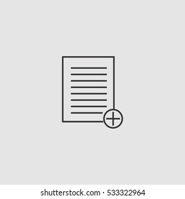 add document outline icon illustration, can be used for web  and mobile design