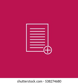 add document outline icon illustration, can be used for web  and mobile design