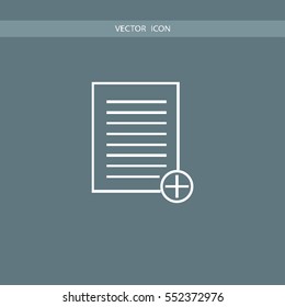add document outline icon illustration, can be used for web  and mobile design.