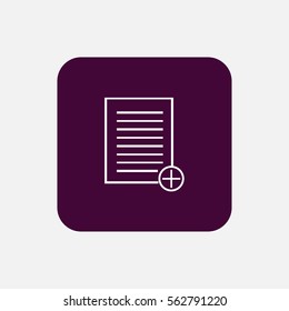add document outline icon illustration, can be used for web  and mobile design.