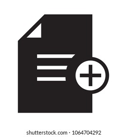 add to document vector icon, add to file vector sign
