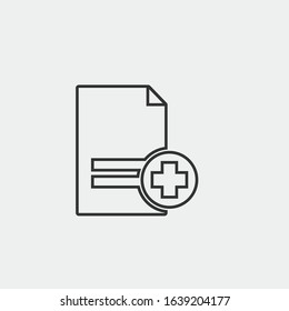 Add document vector icon illustration sign