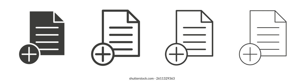 Add document vector icons graphic pack