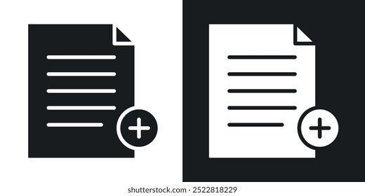 Add documentline vector icon set in solid and outline style.