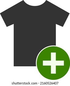 Add dress vector illustration. Flat illustration iconic design of add dress, isolated on a white background.