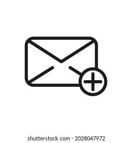 add email, compose new email, envelope icon. vector