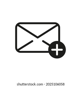 add email, compose new email icon. vector