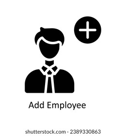 Add Employee vector  Solid Design illustration. Symbol on White background EPS 10 File