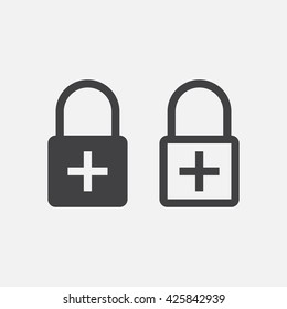add encryption line icon, lock outline and solid vector logo, linear pictogram isolated on white, pixel perfect illustration