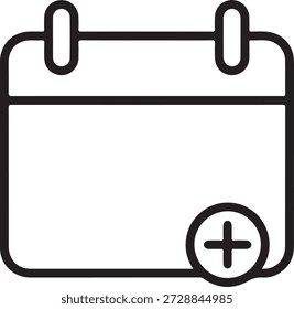 Adicionar evento ao calendário isolado no plano de fundo branco, vetor, ilustração