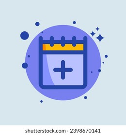 Add event flat illustration. Schedule signs vector illustration.