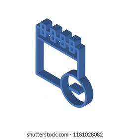 Add event isometric left top view 3D icon