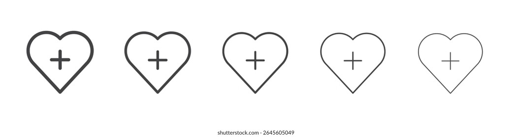 Add to fav icon outline ilustration vector symbol