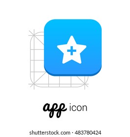 Add to Favorite Blue Mobile App UI/UX Button Corporate Logo / Icon Design