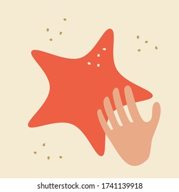 Añadir icono de caricatura favorito. Botón de señas dibujado a mano vectora, símbolo de estrella para redes sociales. 