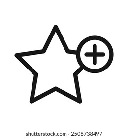 Add to favorite icon Black line art vector logo