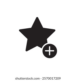 Add to favorite icon black and white vector outline sign