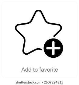 Add To Favorite icon concept