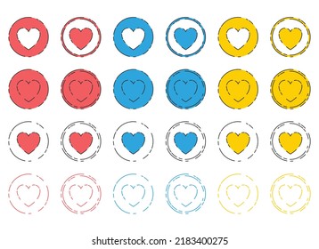 Add to favorite icon in flat style vector collection
