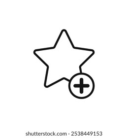 Add to favorite icon Isolated flat vector in outline