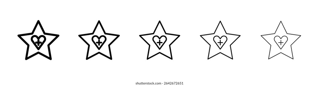 add to favorite icon isolated vector on white background set